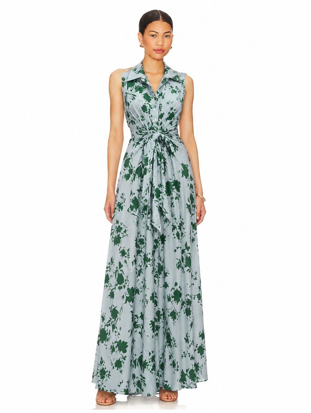 NWT Misa Los Angeles Tie Front Collared Dress XS
